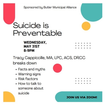 Virtual Presentation: Suicide is Preventable