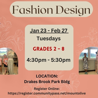 Fashion Design Winter Class: Mount Olive Recreation
