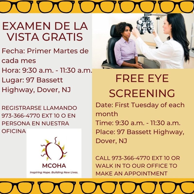 Free Eye Screening - MorrisSussex ResourceNet