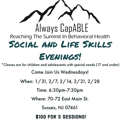 Social and Life Skills Evenings with Always CapABLE