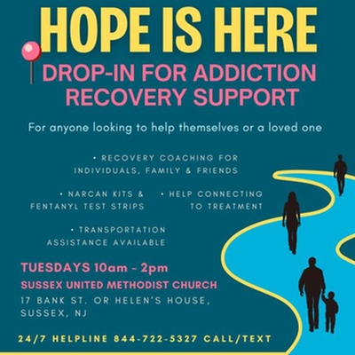 Drop-in for Recovery at the Sussex United Methodist Church